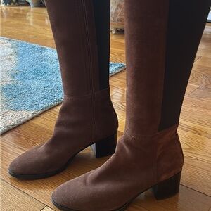 Aquatalia Brown Suede Heeled Boots